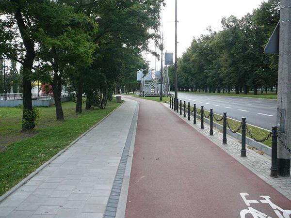 Droga rowerowa wzdłuż Al. Zwycięstwa w Gdańsku
