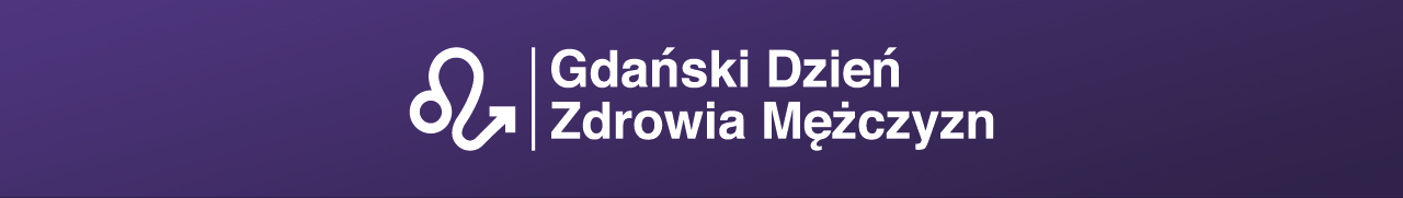Baner przedstawiający napis Gdański Dzień Zdrowia Mężczyzn