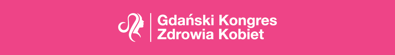 Baner przedstawiający napis Gdański kongres zdrowia kobiet