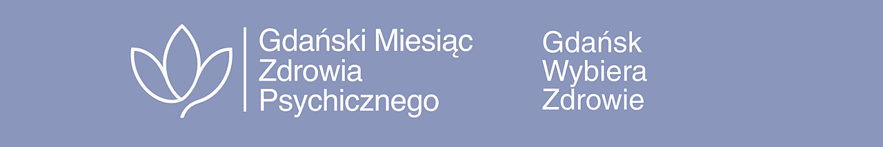 Baner przedstawiający napis Gdański Miesiąc Zdrowia Psychicznego