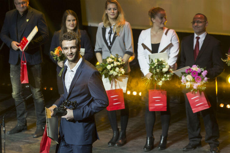 Mateusz Mika podczas ubiegłorocznej Gdańskiej Gali Sportu. W tym roku ze względu na obowiązki w reprezentacji Polski był niestety nieobecny