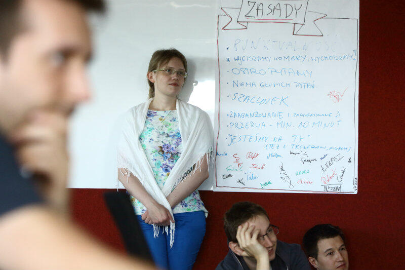 Zanim wybierzesz się na kurs, poznaj zasady obowiązujące jego uczestników (na tablicy).