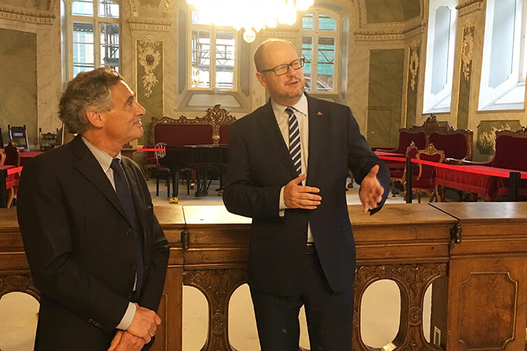 Ważnym elementem wizyty było oficjalne spotkanie z burmistrzem Lubeki, Prezydentem Związku Hanzy. Berndt Saxe, który kieruje miastem od 16 lat odwiedzał w tym czasie Gdańsk aż dziewięć razy, podkreśla ogromne zmiany, jakie u nas za każdym razem obserwuje
