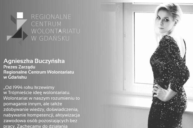 Agnieszka Buczyńska, szefowa gdańskiego wolontariatu, znana m.in. ze zbiórek na rzecz Wielkiej Orkiestry Świątecznej Pomocy. Na kartach kalendarza - przede wszystkim atrakcyjna kobieta