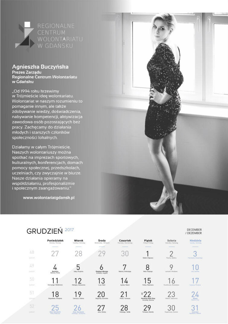 Agnieszka Buczyńska to kalendarzowy Grudzień