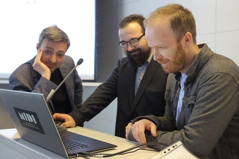 Część zespołu autorów koncepcji punktu widokowego (od l.): Roland Kwaśny, Piotr Karaś, Maciej Jacaszek