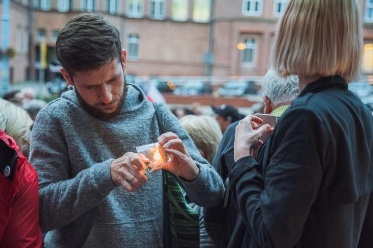 Protest pod Sądem Okręgowym w Gdańsku
