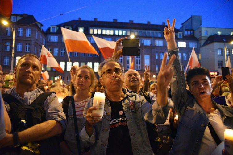 Protest trwał prawie dwie godziny