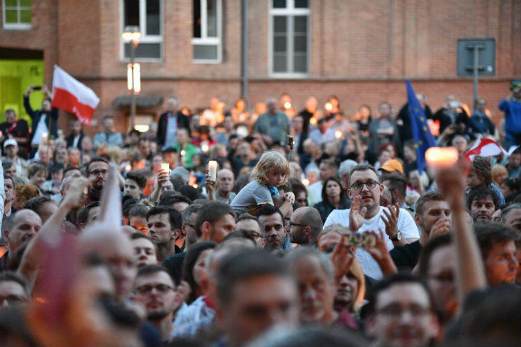 Protest rozpoczął się o godz. 21.00