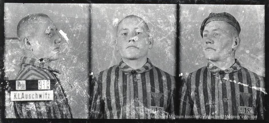 Piechowski w KL Auschwitz otrzymał nr 918