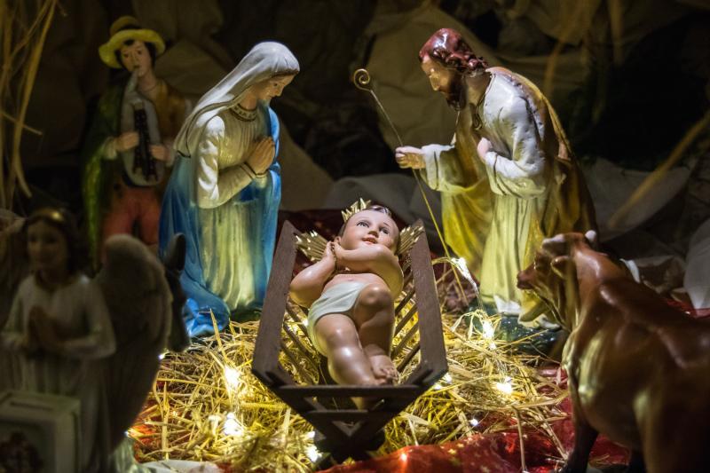 Szopka w kościele parafii św. Jadwigi Śląskiej przy ul. ks. Mariana Góreckiego 18 w Nowym Porcie