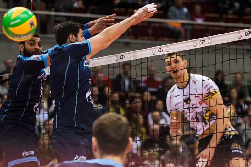 Maciej Muzaj podczas meczu z Zenitem Kazań w Gdańsku