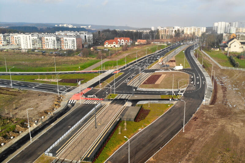 Gotowe już skrzyżowanie z ulicą Nową Wołkowyską
