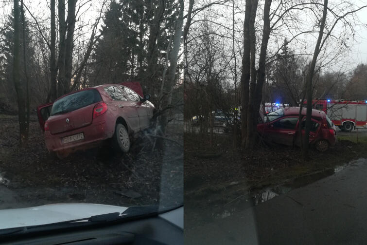 Tak auto wyglądało tuż po wypadku