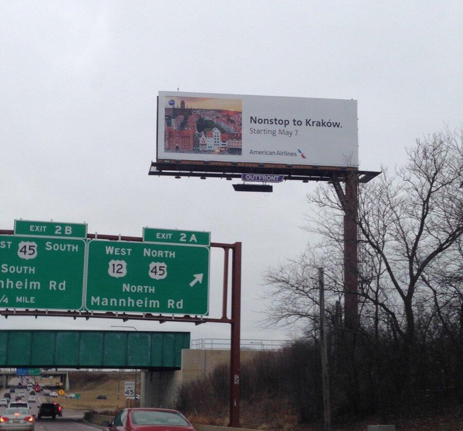 Tak wygląda w całości zdjęcie zrobione na autostradzie pod Chicago