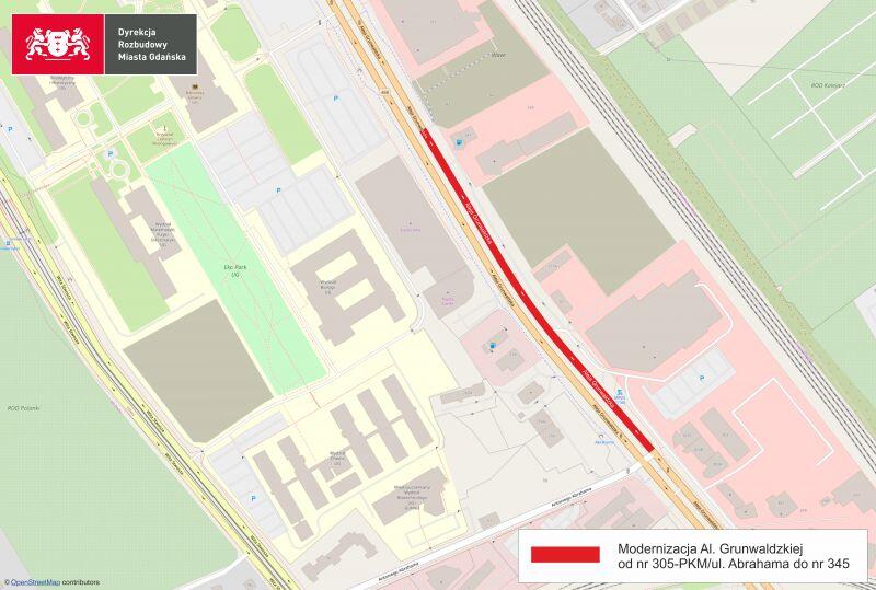 Grunwaldzka-305-345-szablon-OpenStreetMap