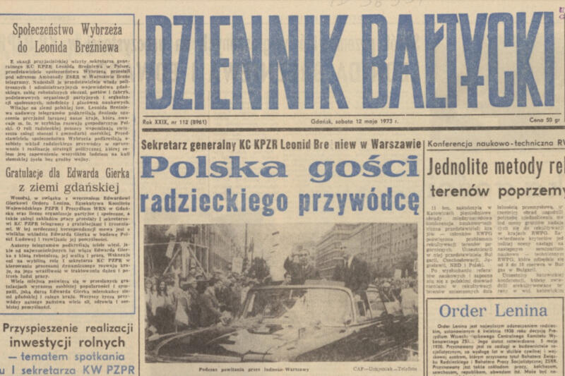 A tu gratulacje dla Edwarda Gierka z ziemi gdańskiej...