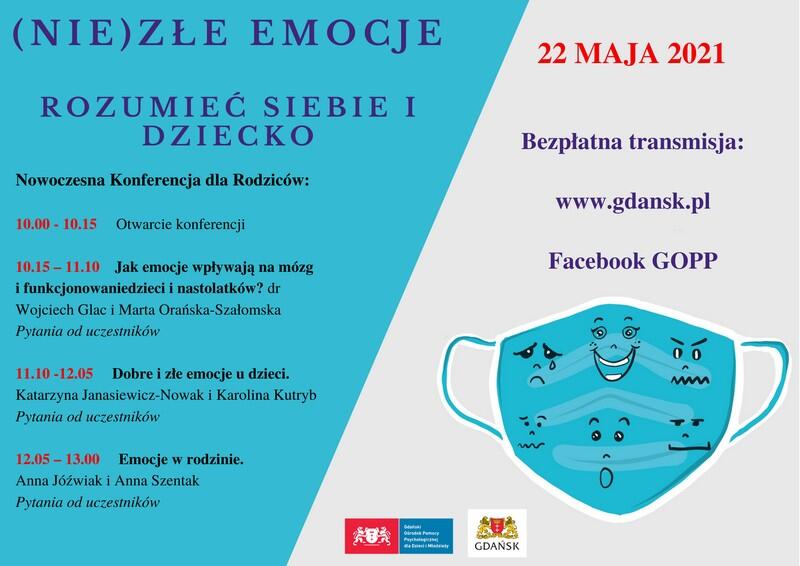 Baner promujący Konferencja dla rodziców (Nie)złe emocje - rozumieć siebie i dziecko