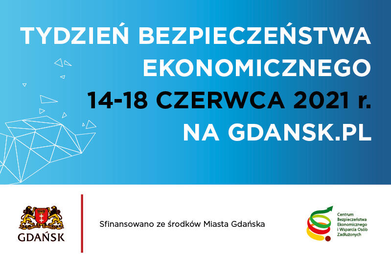 Baner promujący Tydzień Bezpieczeństwa Ekonomicznego w Gdańsku