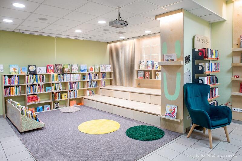 Odnowiona przestrzeń dla dzieci i młodzieży w Bibliotece Oliwskiej, m.in. dzięki środkom z I edycji Oliwskiego Budżetu Sąsiedzkiego