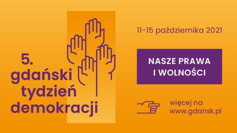 Baner 5. Gdańskiego Tygodnia Demokracji