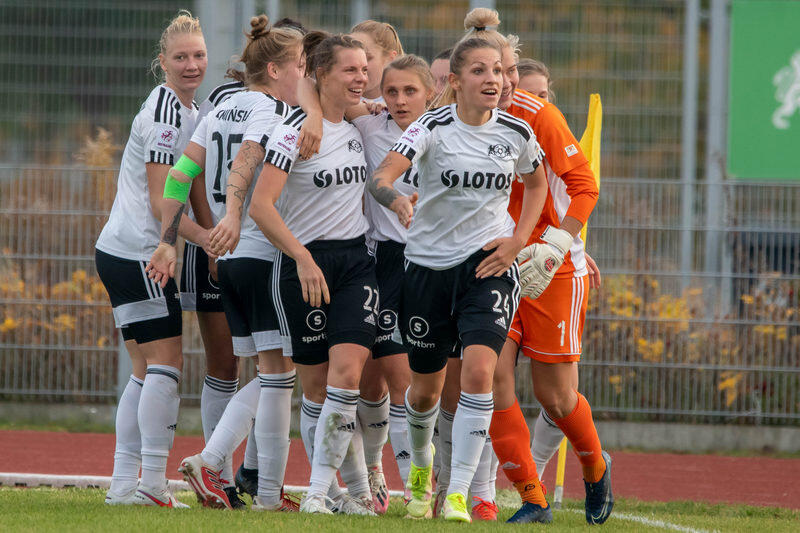 Radość gdańszczanek po zdobyciu gola
