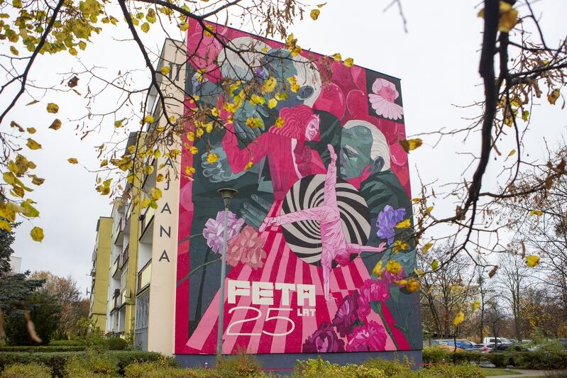 Autorem muralu jest utalentowany gdański artysta, grafik i wykładowca ASP w Gdańsku - Patryk Hardziej