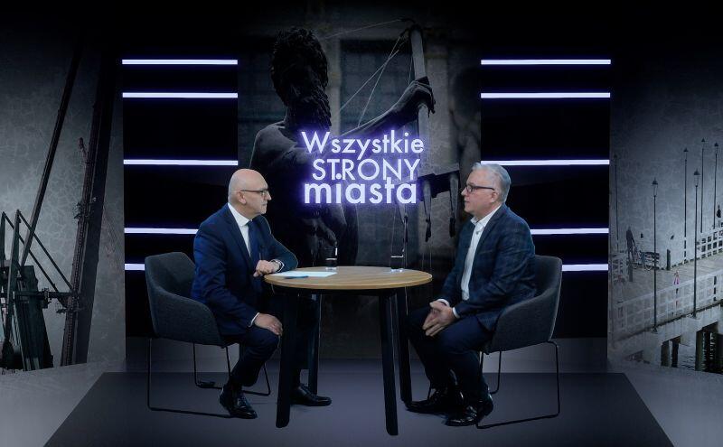 Studio gdansk.pl. Mariusz Szmidka (po prawej) i Marek Wałuszko rozmawiają w programie Wszstkie Strony Miasta 