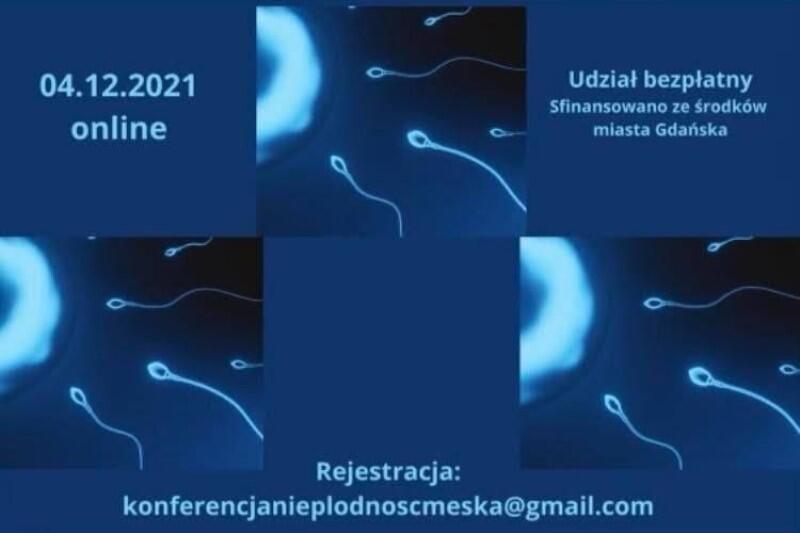 Baner wydarzenia w formie prostokąta w kolorystyce niebiesko-granatowej. Są motywy graficzne w postaci jasnoniebieskich pojedynczych plemników, zmierzających do jaja - kobiecej komórki rozrodczej. Obok niebieskie napisy zawierające informacje, które są również w tekście publikacji.