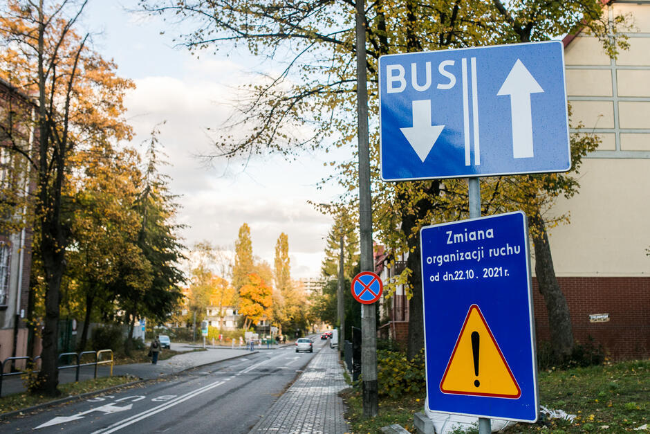 Jedną z ważniejszych zmian w organizacji ruchu w 2021 roku było utworzenie buspasa na ul. Smoluchowskiego