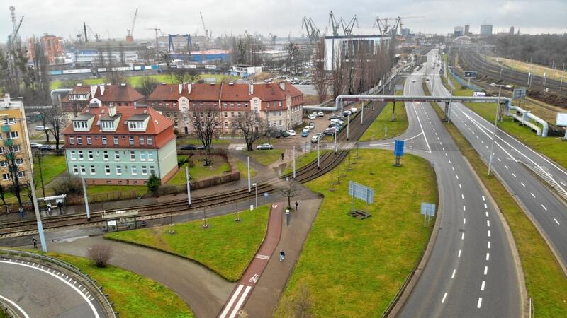 Wzdłuż ul. Marynarki Polskiej zbudowany zostanie ponad 200-metroy odcinek drogi rowerowej