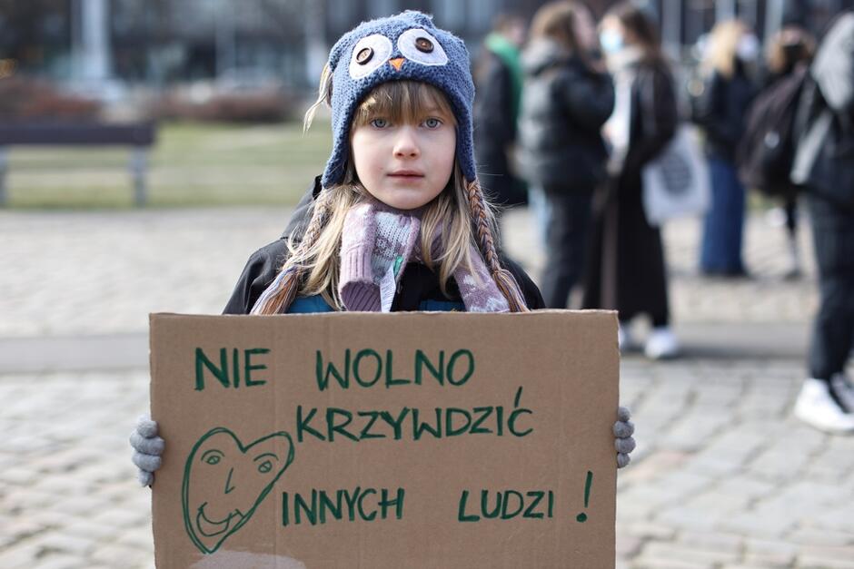 Młodzi mieszkańcy Gdańska także postanowili wyrazić publicznie swój sprzeciw wobec agresji Rosji na Ukrainie