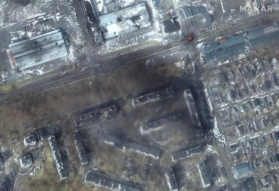 To samo miejsce po ostrzale artyleryjskim Rosjan, który prowadzony jest celowo i systematycznie również przeciwko ludności cywilnej, co ma znamiona zbrodni wojennej