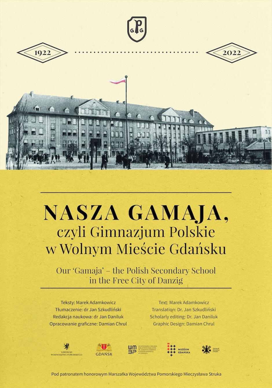 Plansza tytułowa nowej wystawy czasowej przygotowanej przez WiMBP w Gdańsku oraz Muzeum Gdańska. Ekspozycja będzie prezentowana na placu Obrońców Poczty Polskiej od 13 do 27 maja