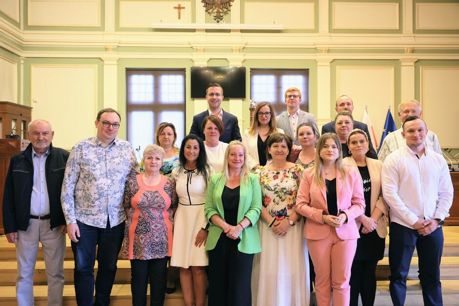Rada Dzielnicy Stogi i przedstawiciele Rady Miasta Gdańska w Nowym Ratuszu, fot. Dominik Paszliński