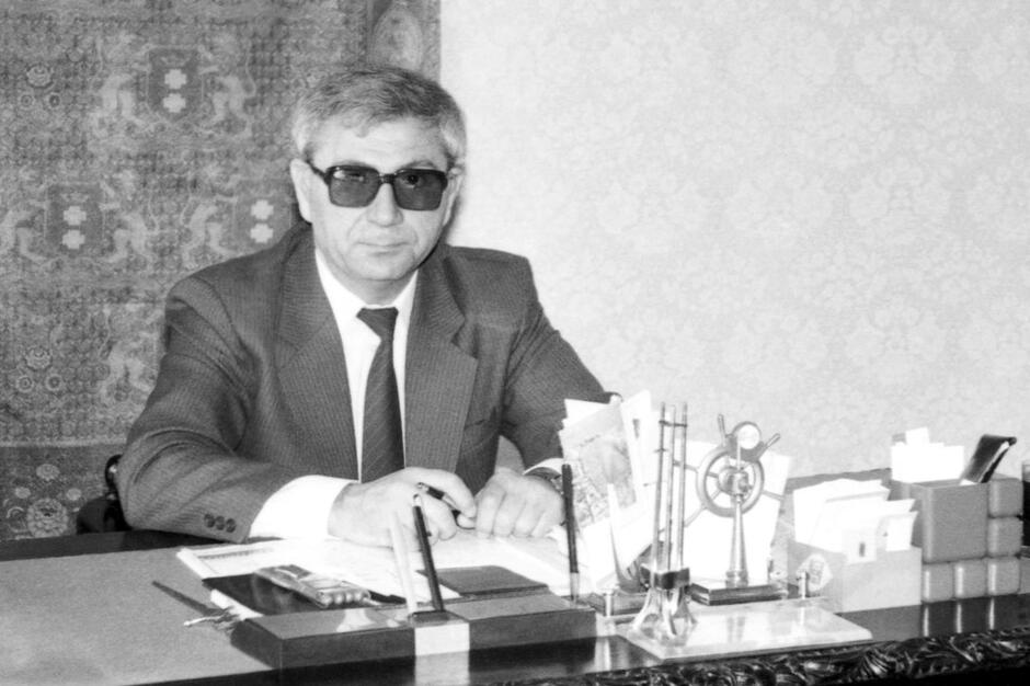Kazimierz Rynkowski (1933-2022). Zdjęcie zrobione w 1989 roku, pod koniec sprawowania urzędu Prezydenta Miasta Gdańska 