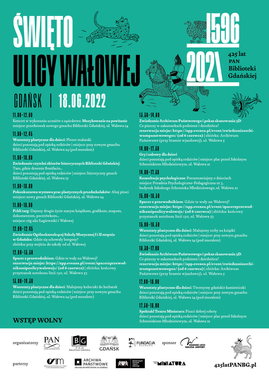 więto ulicy Wałowej - plakat z programem wydarzenia