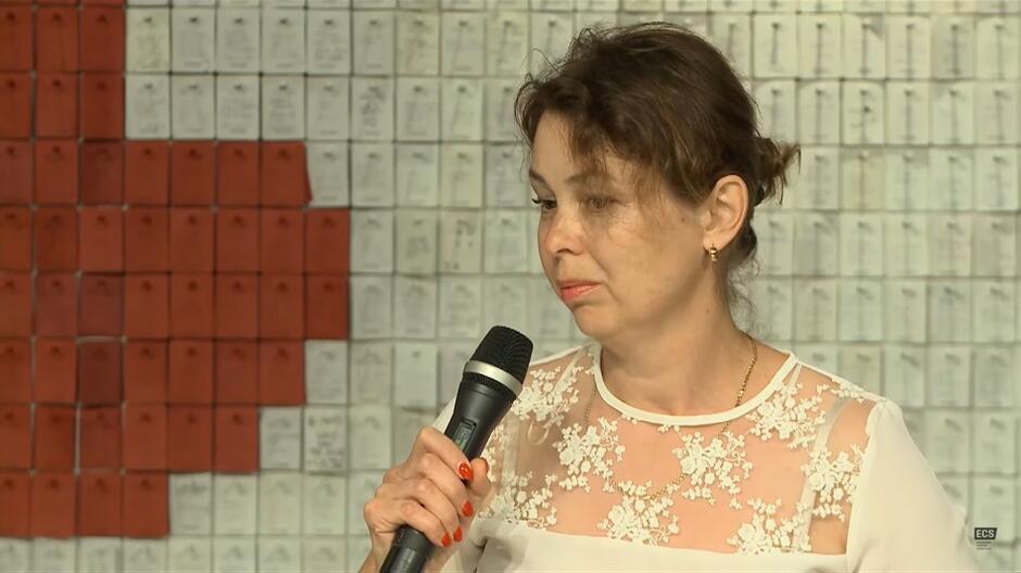 Julia Kharytoniuk ze wzruszeniem dziękowała Polakom za okazaną pomoc Ukraińcom 