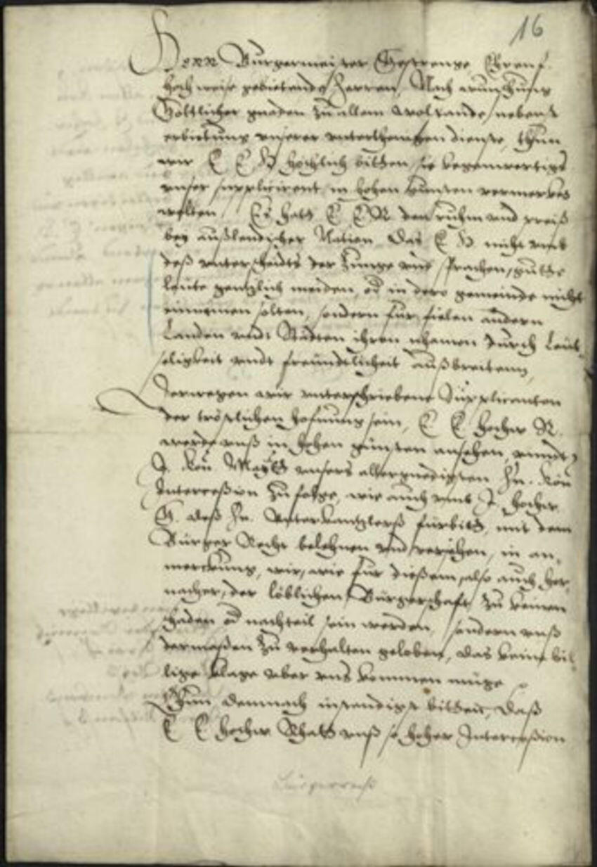 Pismo pięciu Szkotów do Rady Miasta Gdańska z prośbą o nadanie praw obywatelskich, 1594 r. 
