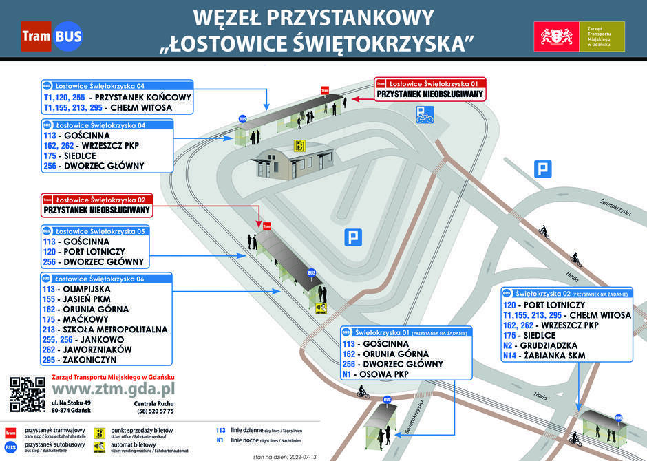 Węzeł przystankowy Łostowice Świętokrzyska , mat. ZTM Gdańsk