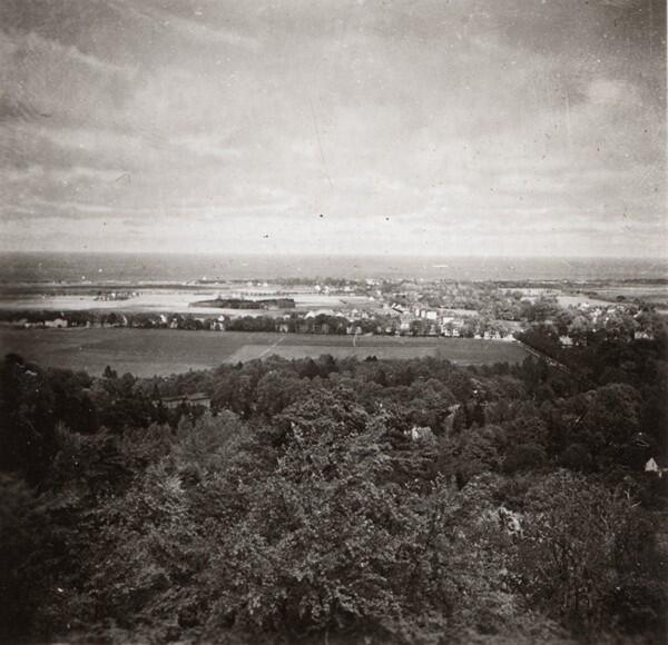 Unikatowa panorama z Pachołka w kierunku dzisiejszej Żabianki, 1941 rok