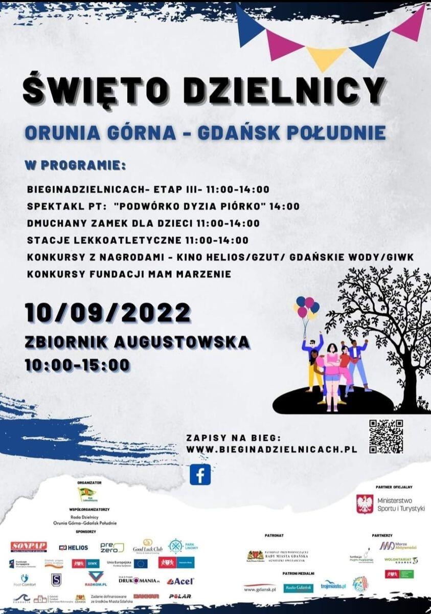 Plakat z zaproszeniem na Święto Oruni Górnej - Gdańska Południe