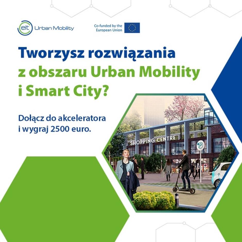 Baner promujący program EIT Urban Mobility Hub Poland 2022