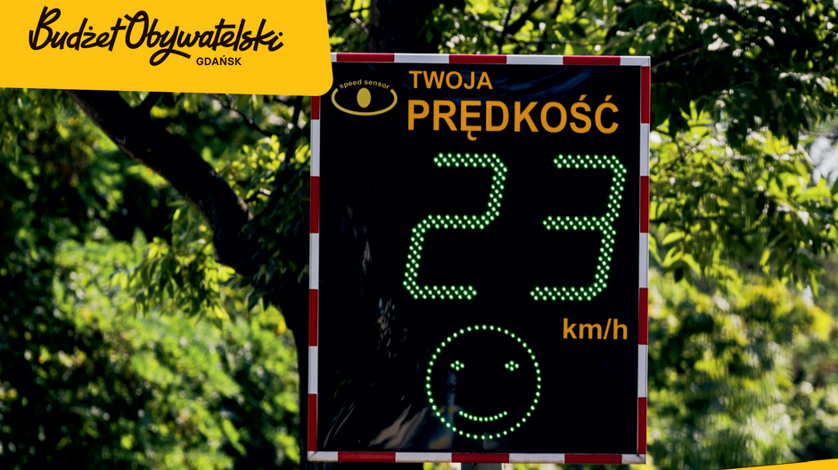 Elektroniczne tablice pokazujące prędkość zamontowano na terenie całego Gdańska, w pobliżu szkół i przedszkoli