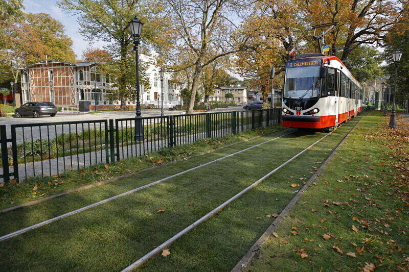Przejazd tramwajem po zielonym torowisku zapewnia niezapomniane wrażenie