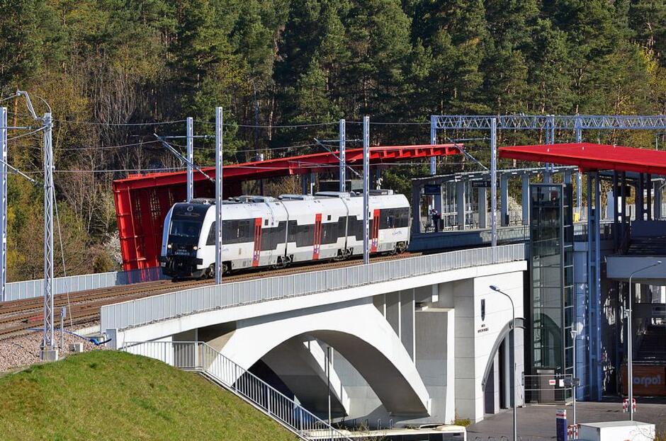 Pociąg jadący z linią PKM z Gdańska - Wrzeszcza