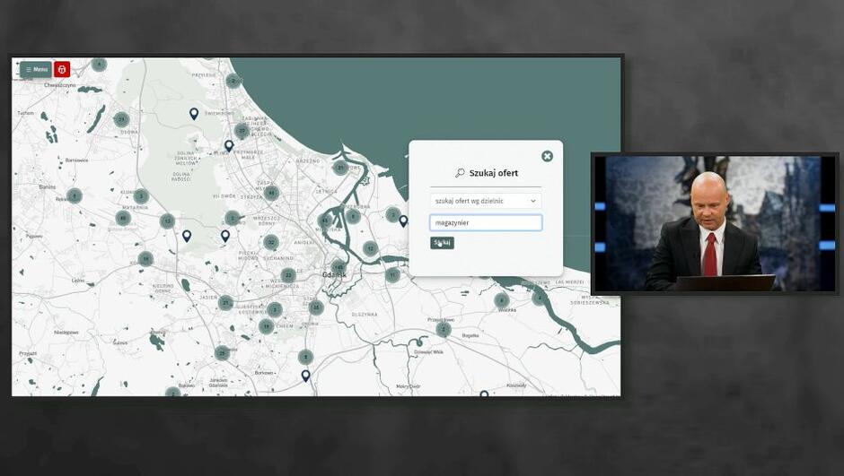 Prezentacja działania serwisu jobmapa.pl w programie Wszystkie Strony Miasta 