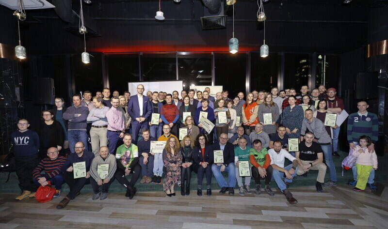 Uczestnicy gali finałowej X edycji kampanii Kręć kilometry dla Gdańska