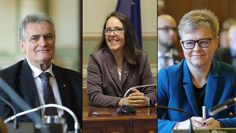 Nz. Bogdan Oleszek (WdG), Kamila Błaszczyk (KO) i Elżbieta Strzelczyk (PiS) 