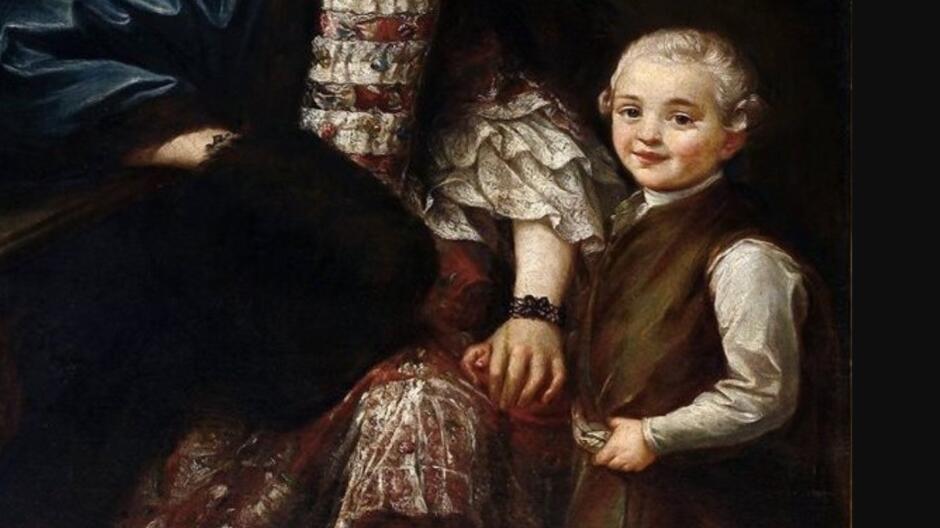 Kim jest chłopiec z gdańskiego portretu Konstancji z Czartoryskich Poniatowskiej? Nz. fragment obrazu znajdującego się w Muzeum Narodowym w Warszawie